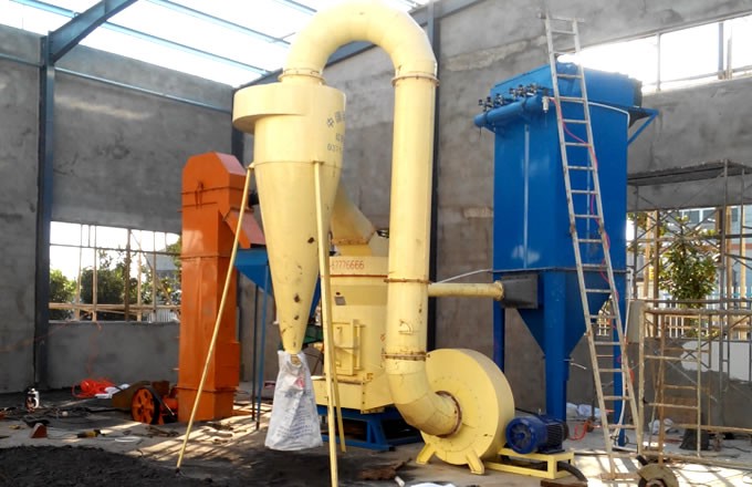 湖北黃石脫硫石膏磨粉生產(chǎn)線